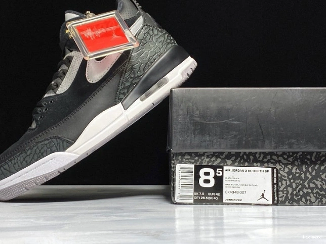 Rep MAX Air Jordan Tinker Cement CK4348-007 3 Black Grey 0813